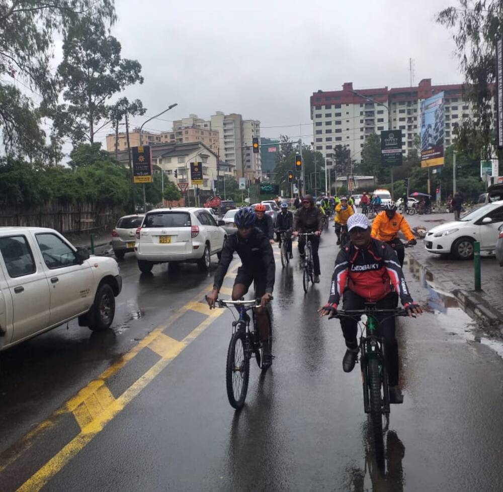 High Level Government officials experiencing Nairobi on bike