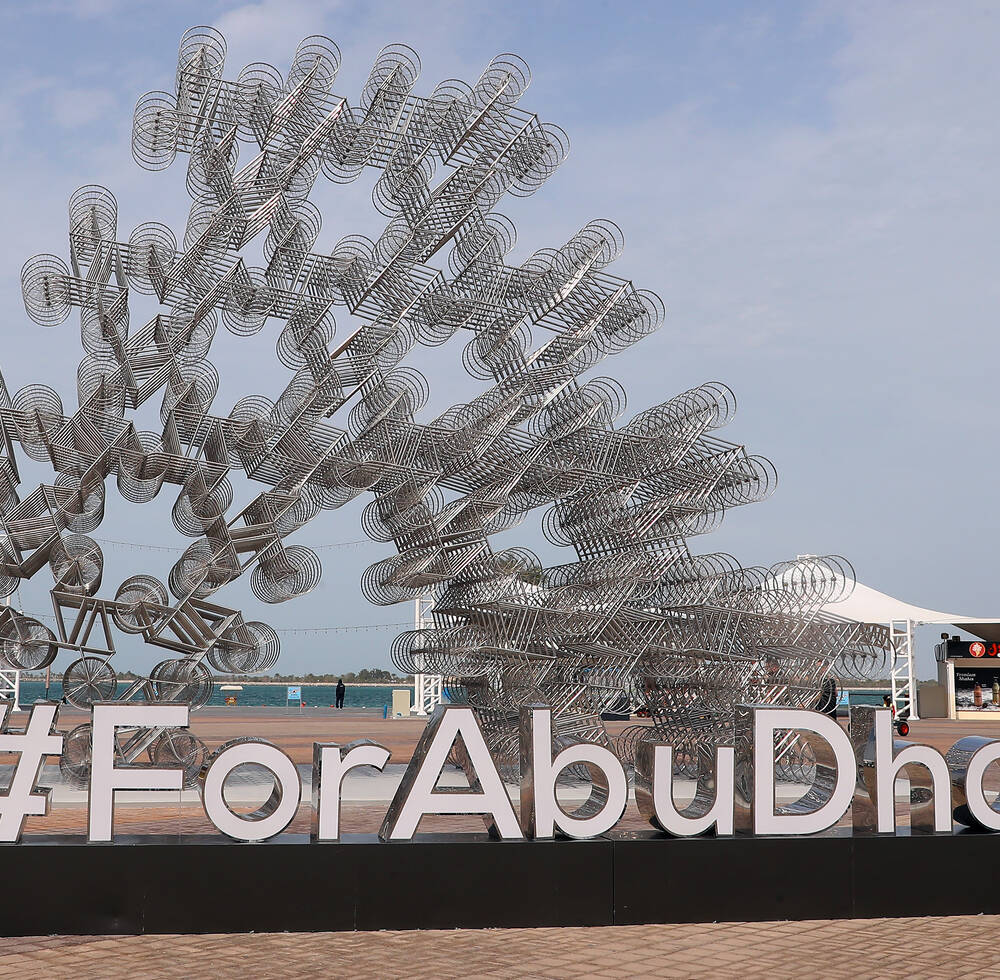 The new public art sculpture in Abu Dhabi