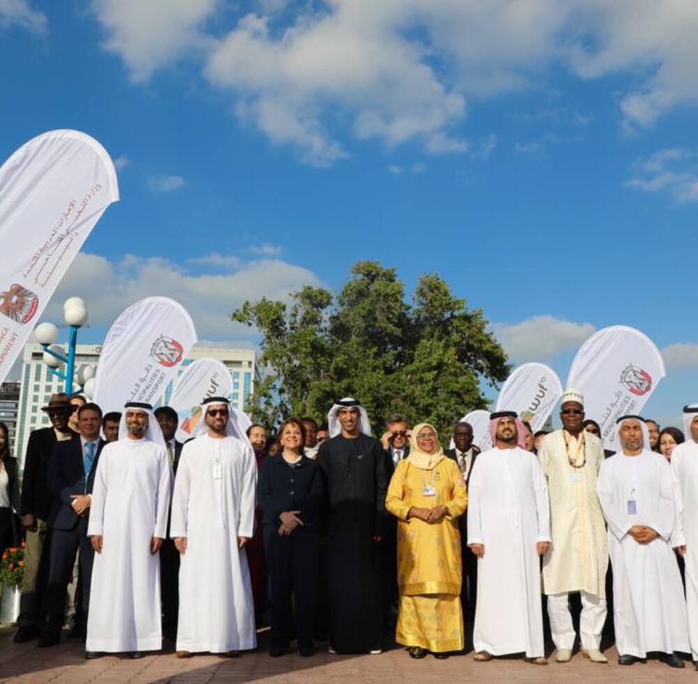 As a living legacy to WUF10 in Abu Dhabi, officials plant the evergreen Ghaf tree