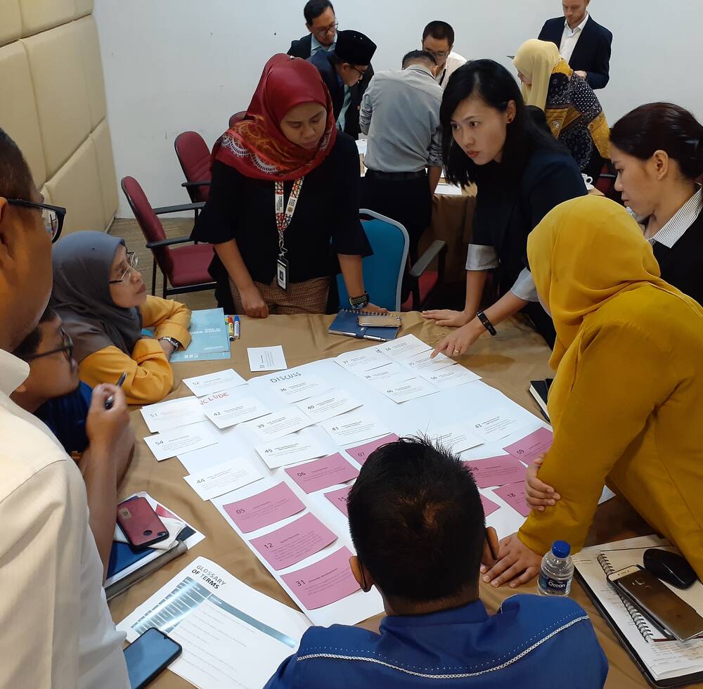 Participants at an SDG Tool workshop in Iskander, Malaysia.