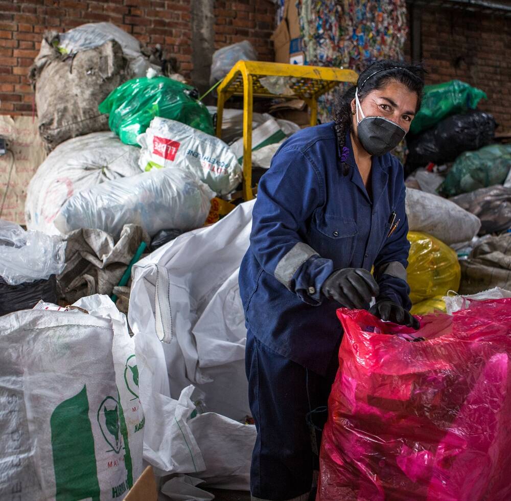 Waste picker in Colombia
