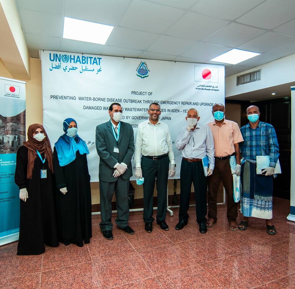 Representatives from UN-Habitat, local authority and different sectors in Aden-Yemen