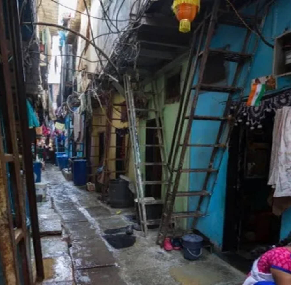 The Dharavi slum in Maharashtra, India.