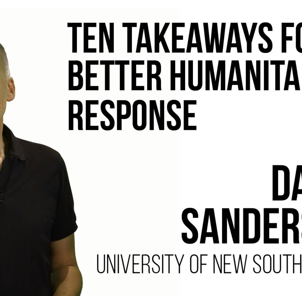 Second Global Urban Lecture 2020 - Ten Takeaways for Better Humanitarian Response