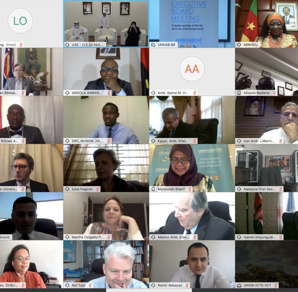 The first meeting of UN-Habitat Executive Board  in 2020 took place virtually