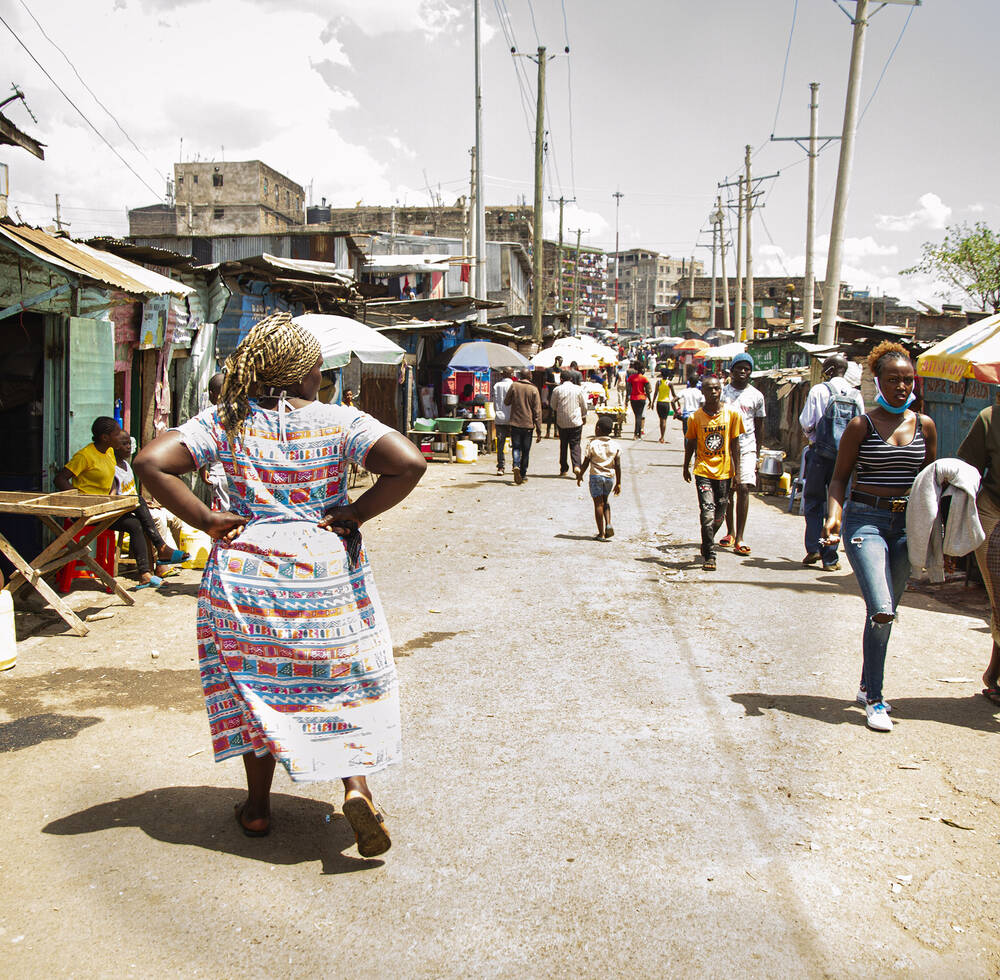 Kenya, Nairobi, Mathare. COVID19 prevention in slums