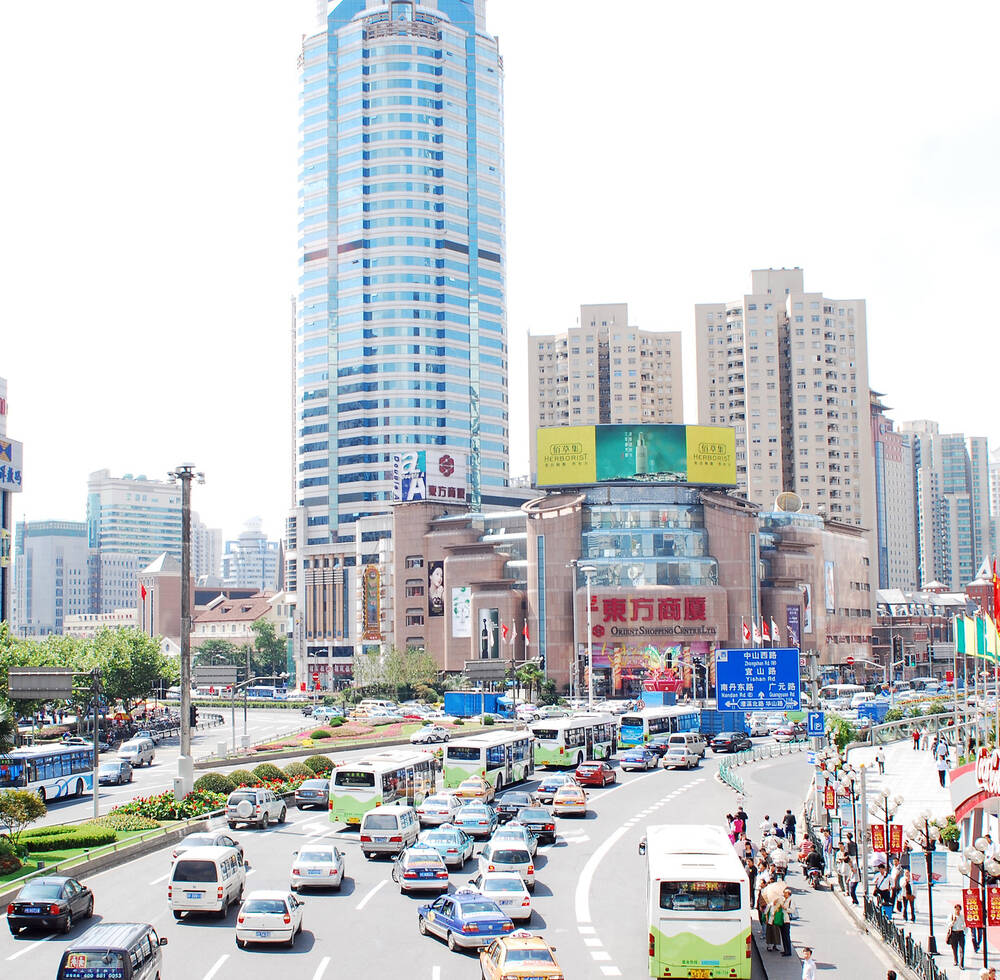 Traffic congestion in shanghai, China