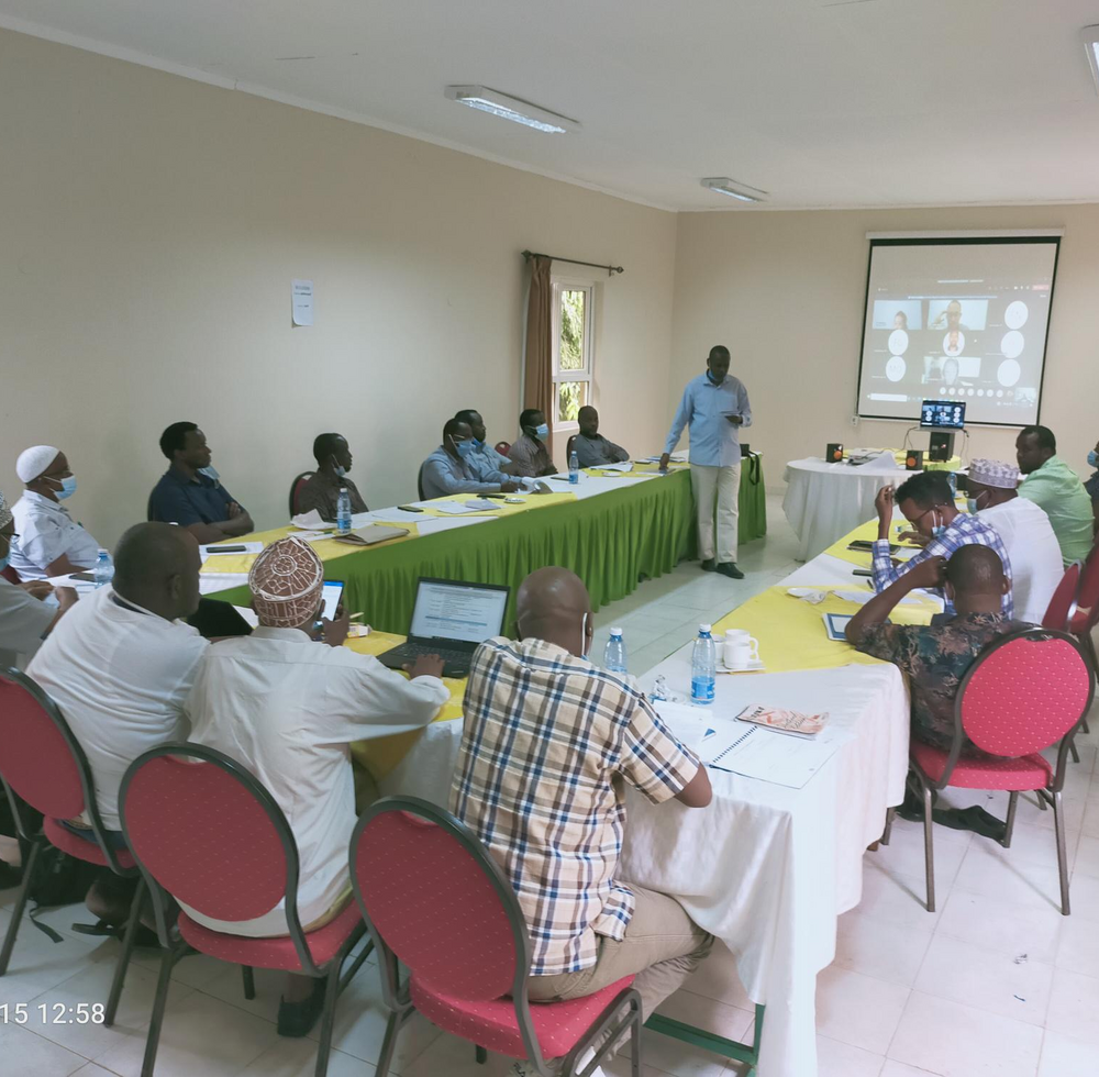 The stakeholder workshop included participants attending in-person in Garissa Town as well as virtually.