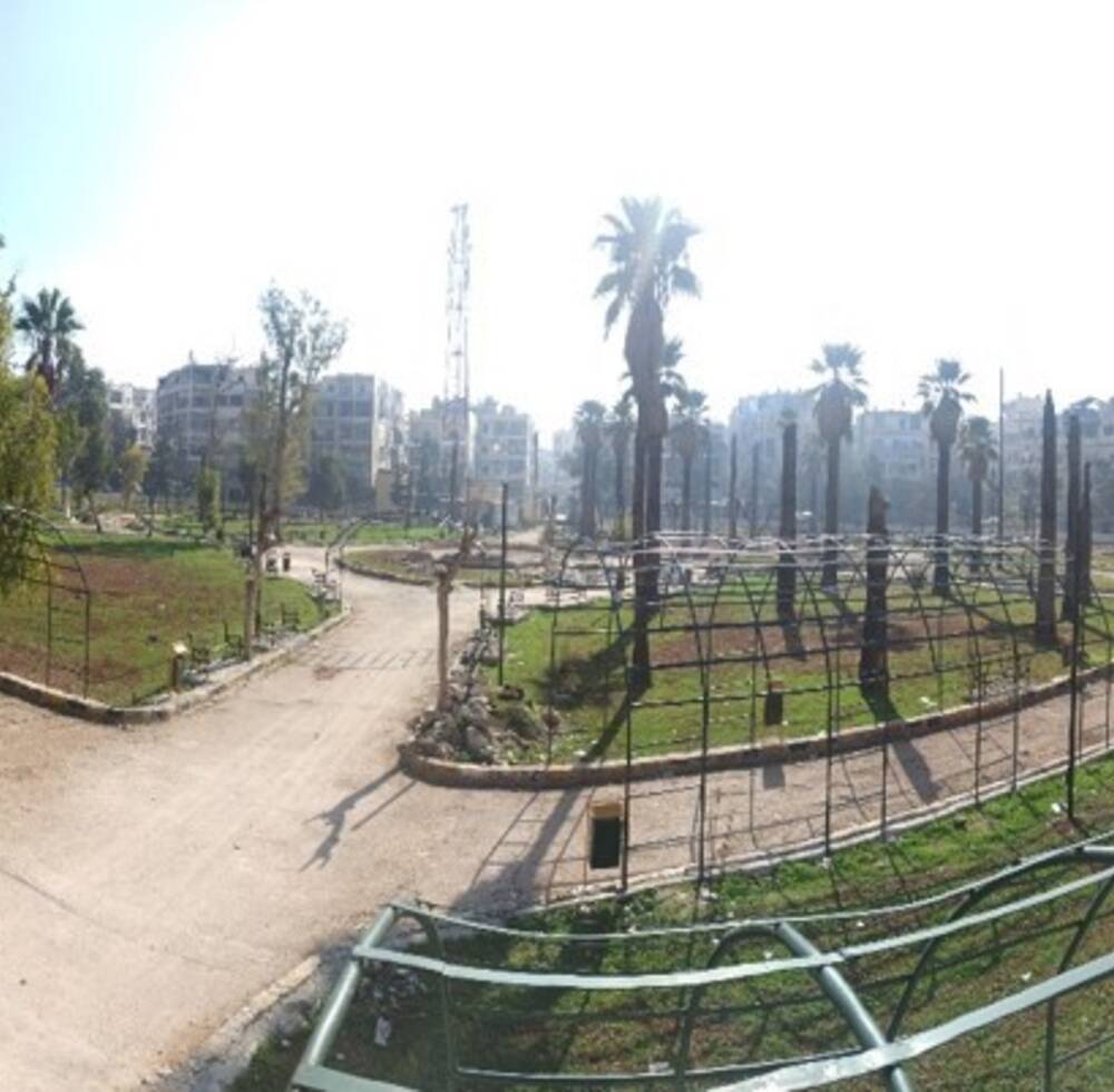 Syria Open Space in Aleppo city in Syria after rehabilitation