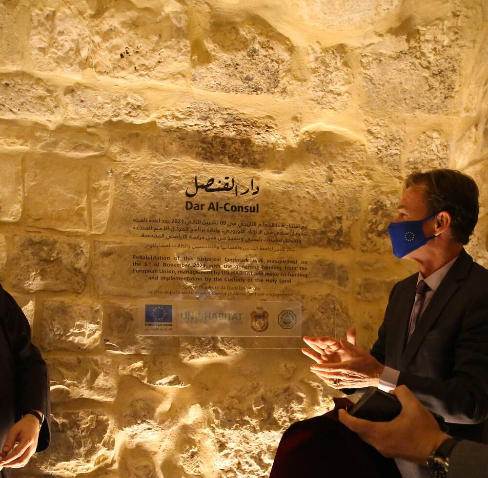 UN-Habitat helps rehabilitate Dar Al-Consul - from ancient ruins to modern Palestinian centres
