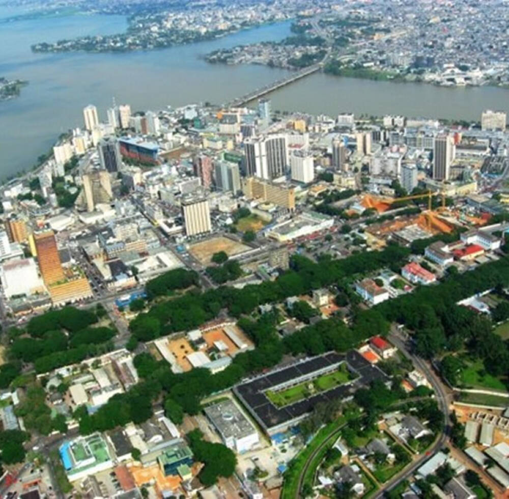 Aerial view of Abidjan