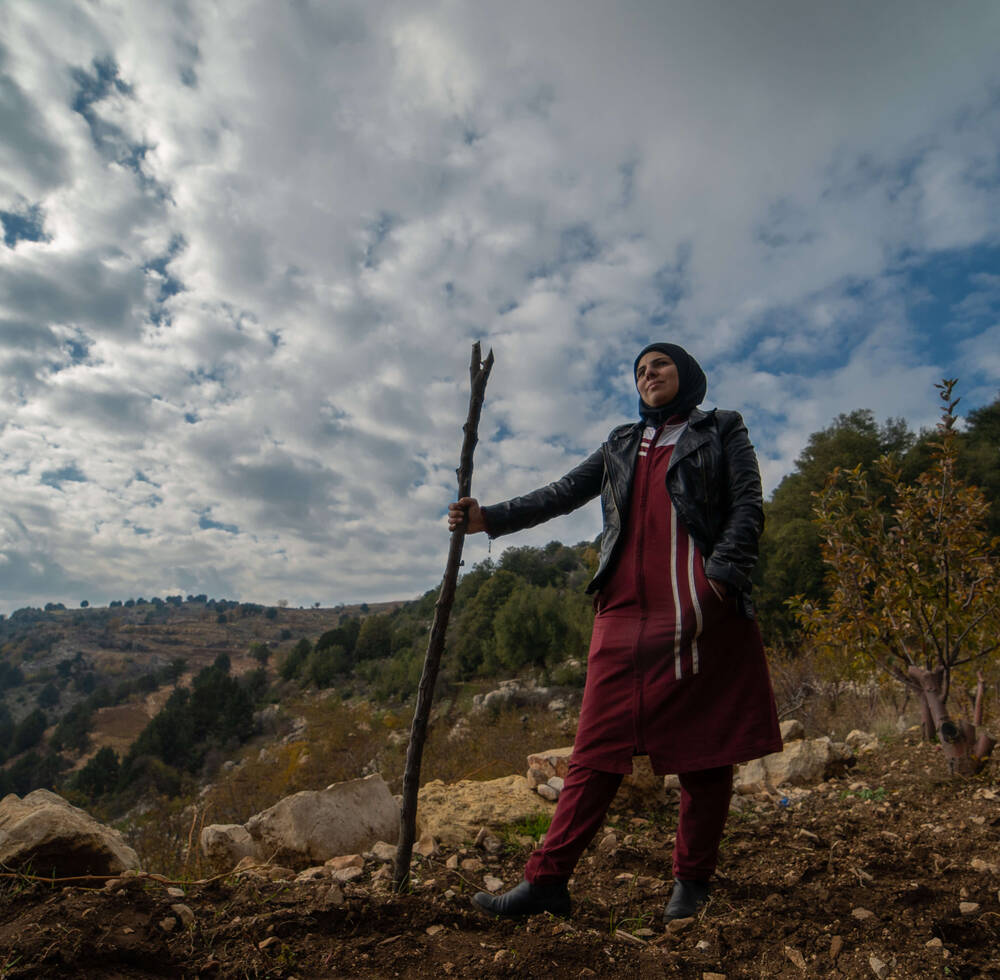 Women in agricultural land in Lebanon