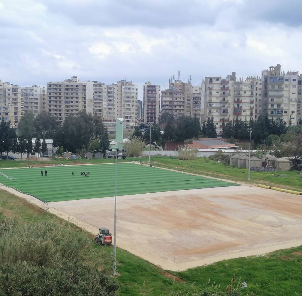 Mina Football field aerial 