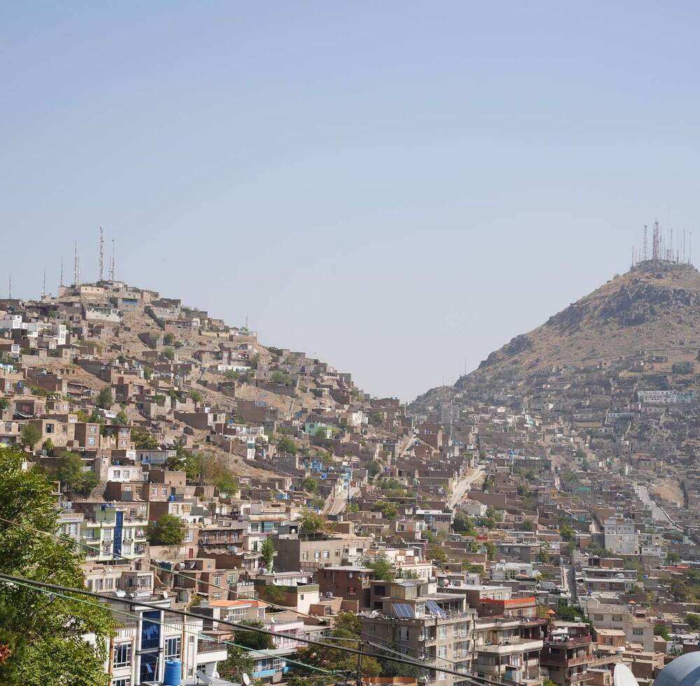 Kabul city - residents living in high hills informal settlements