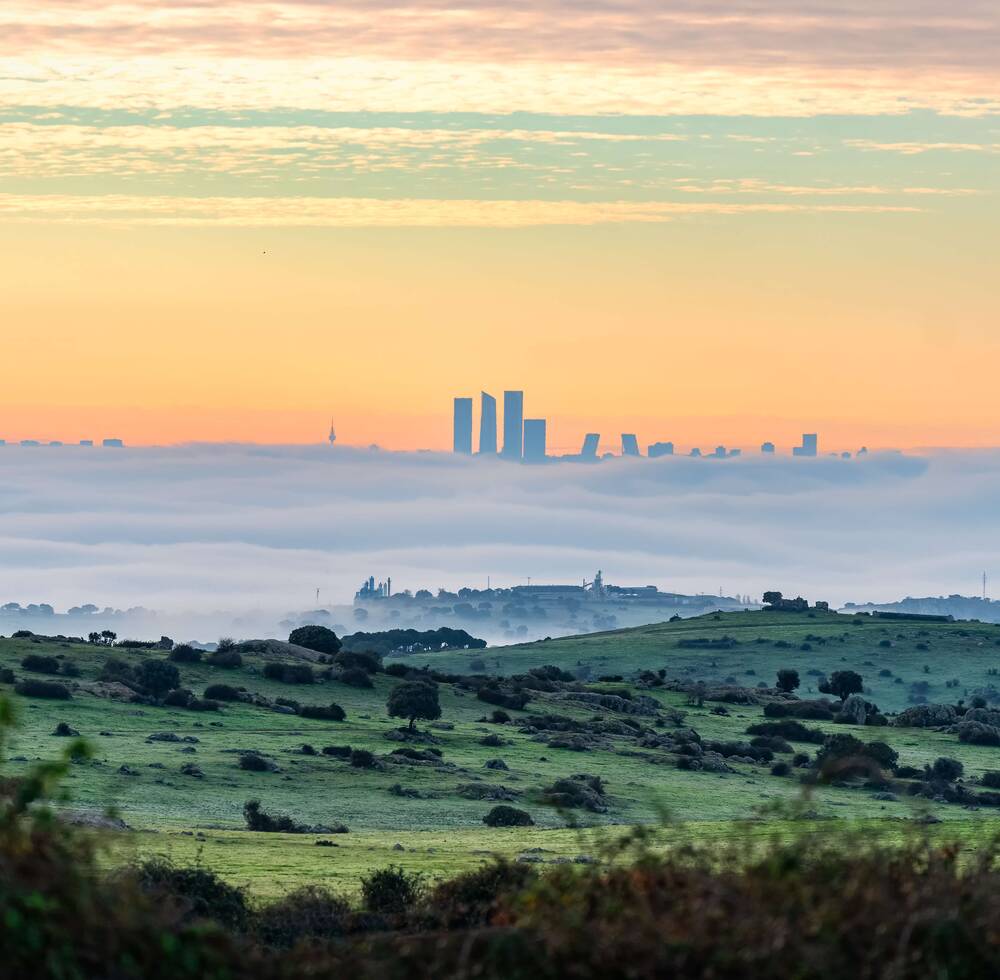 Sunset over the city of Madrid. Photo: Shutterstock