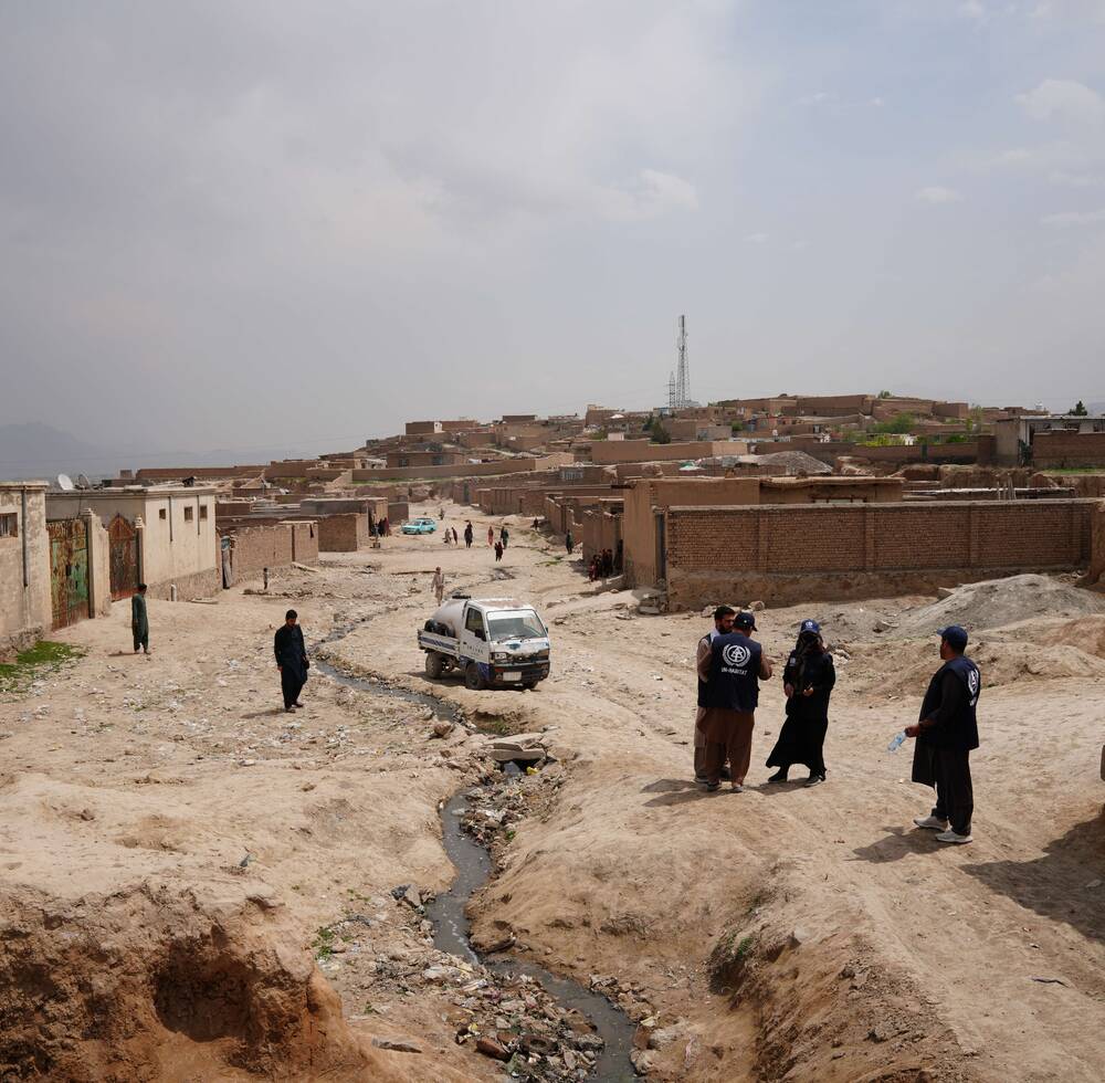Kabul city - residents living in high hills informal settlements