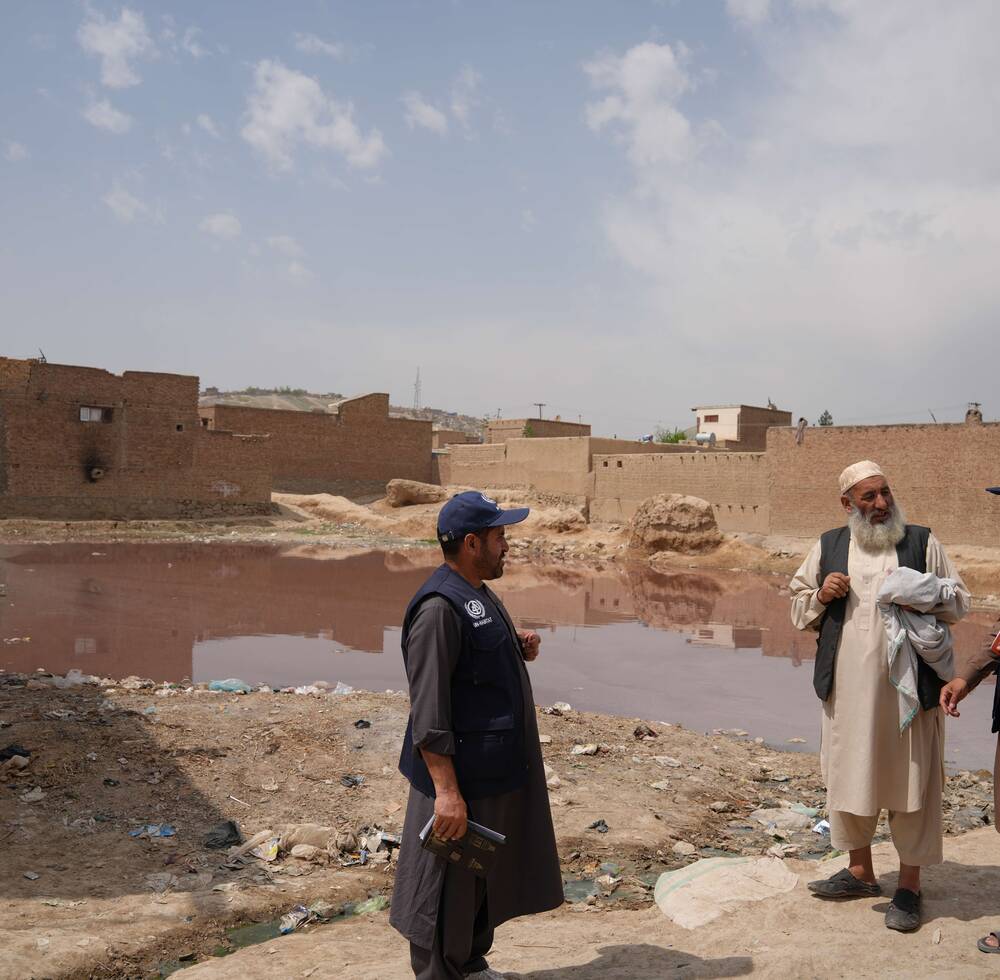 View of an informal settlement in Kabul PD #16, where families live with lack of access to basic services.