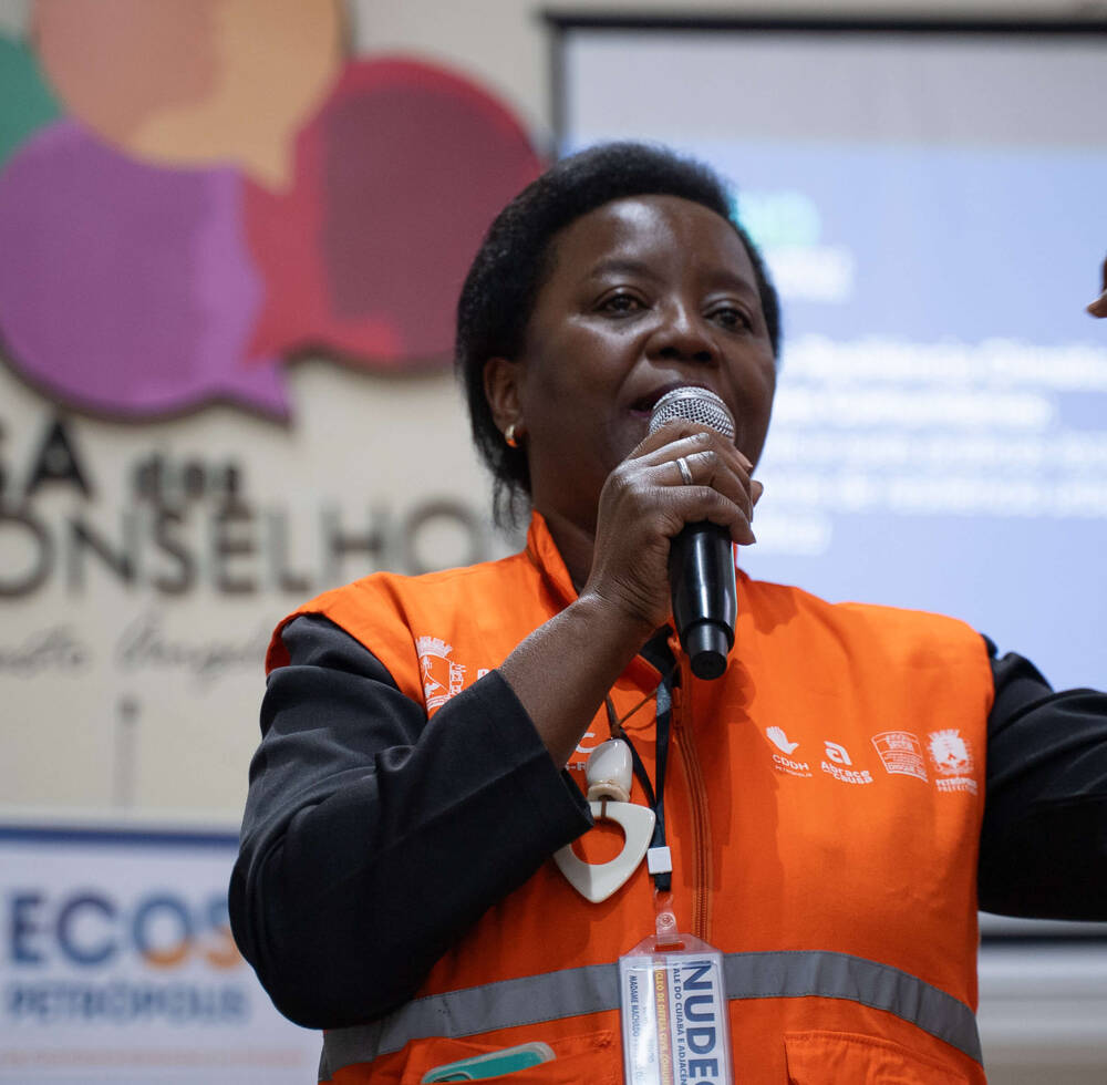 Cristina Rosário, coordinator of the Community-Based Civil Defense Group of the Cuiabá Valley (NUDEC)
