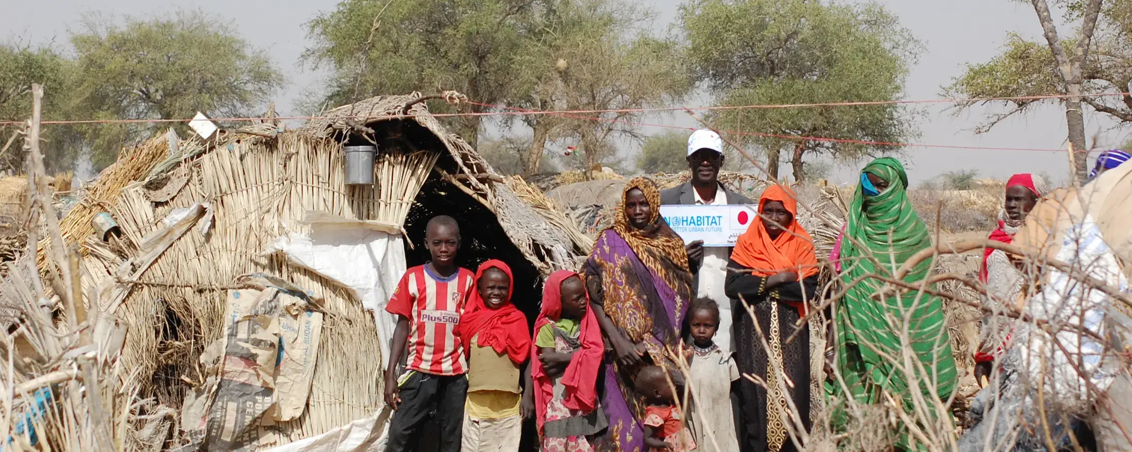 UN-Habitat visits the IDPs family in South Darfur.