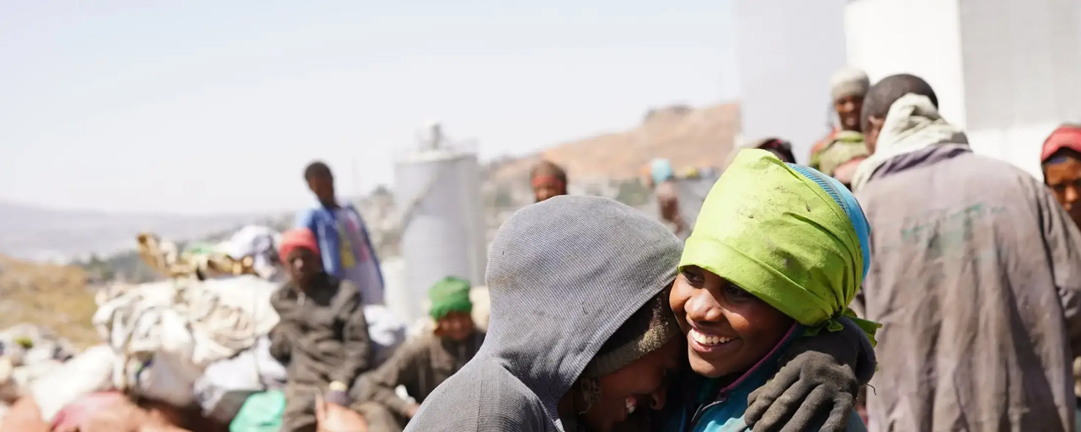 ladies hugging - Ethiopia