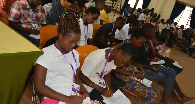 Young people attending the Youth and Blue Conference in Mombasa, Kenya 