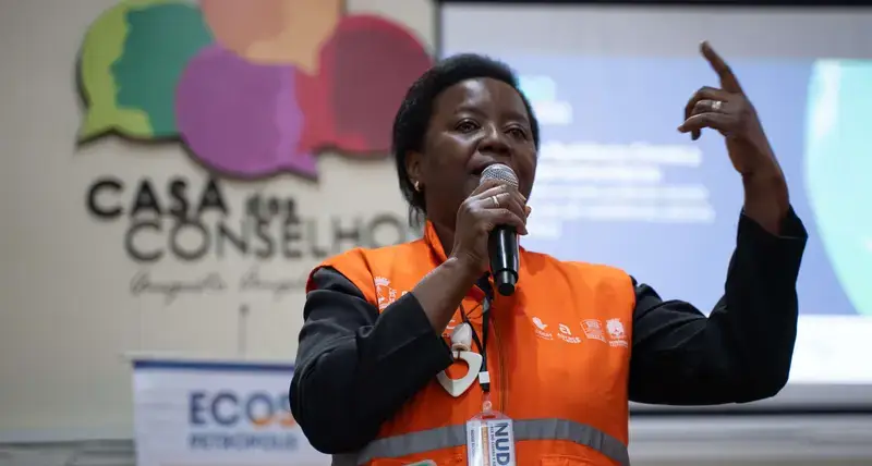 Cristina Rosário, coordinator of the Community-Based Civil Defense Group of the Cuiabá Valley (NUDEC)
