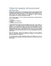 Capacity self-assessment table