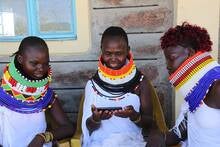 Local Turkana women share a la