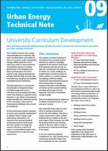 Urban Energy Technical Note 09: University Curriculum Development - cover