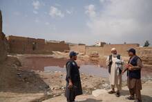 View of an informal settlement in Kabul PD #16, where families live with lack of access to basic services.
